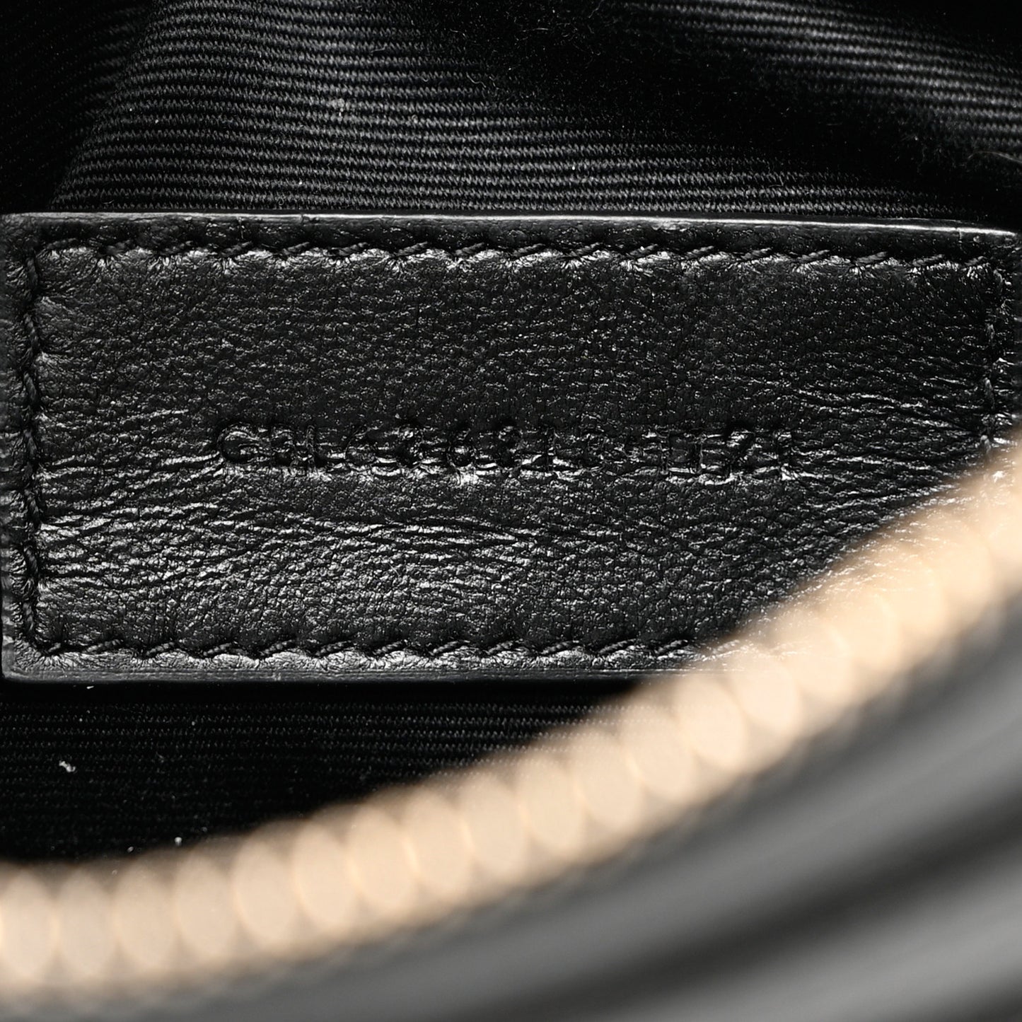 Grain De Poudre Chevron Monogram Large Bill Pouch Black