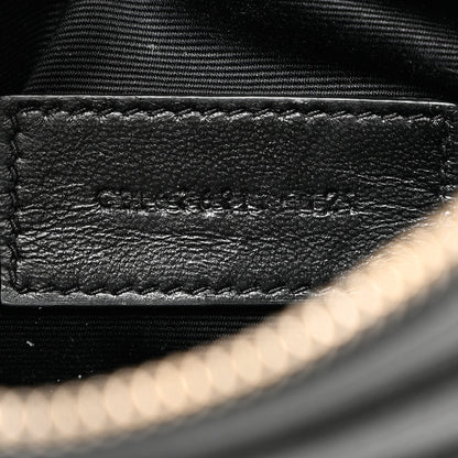 Saint Laurent Grain De Poudre Chevron Monogram Large Bill Pouch Black 7 of 13