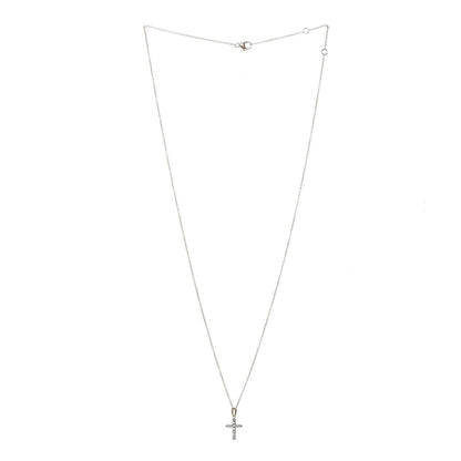 David Yurman 18K Yellow Gold Diamond Cable Collectibles Cross Necklace 3 of 7
