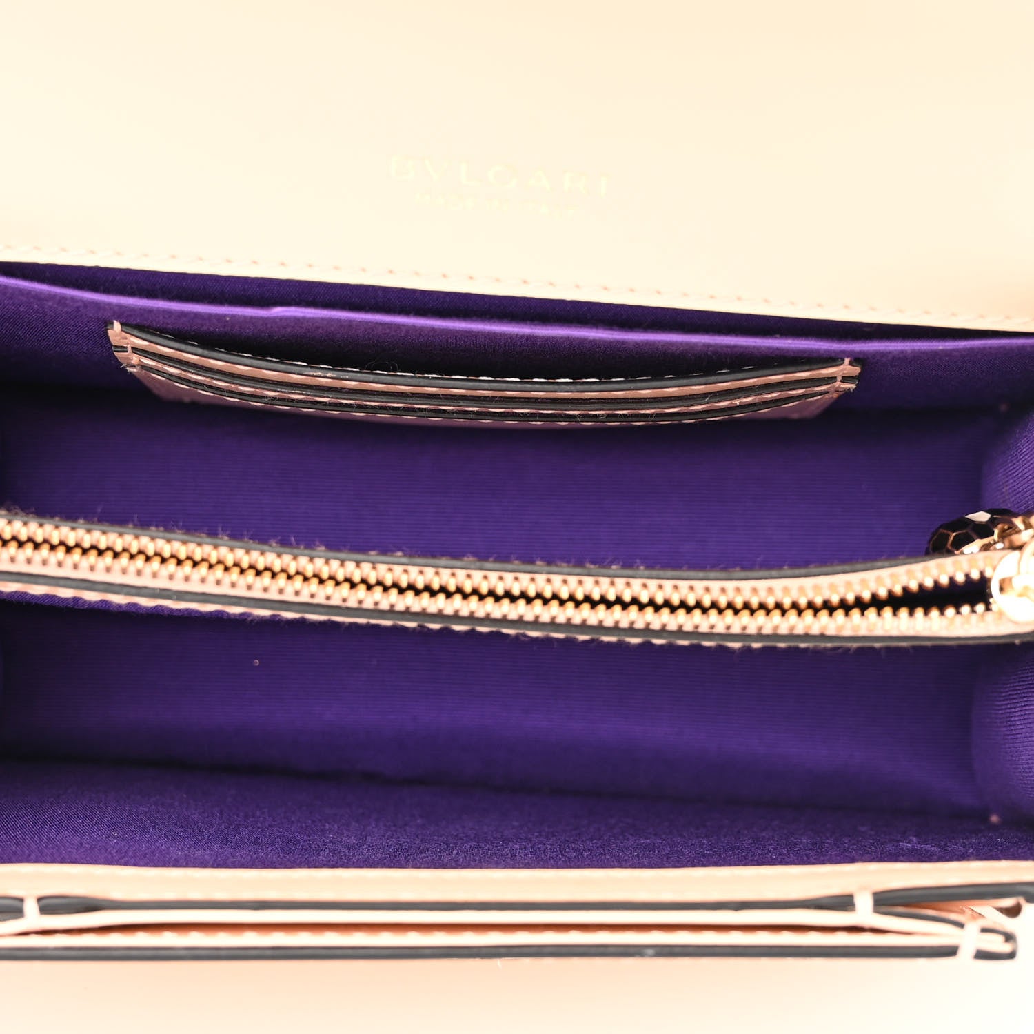Bulgari Calfskin Serpenti Forever Small Crossbody Bag Peach 5 of 9