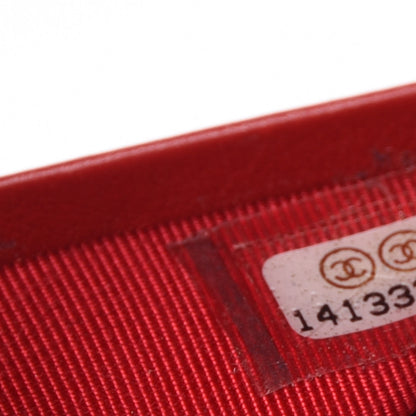Chanel Patent Calfskin Quilted Passport Holder Red 8 of 8