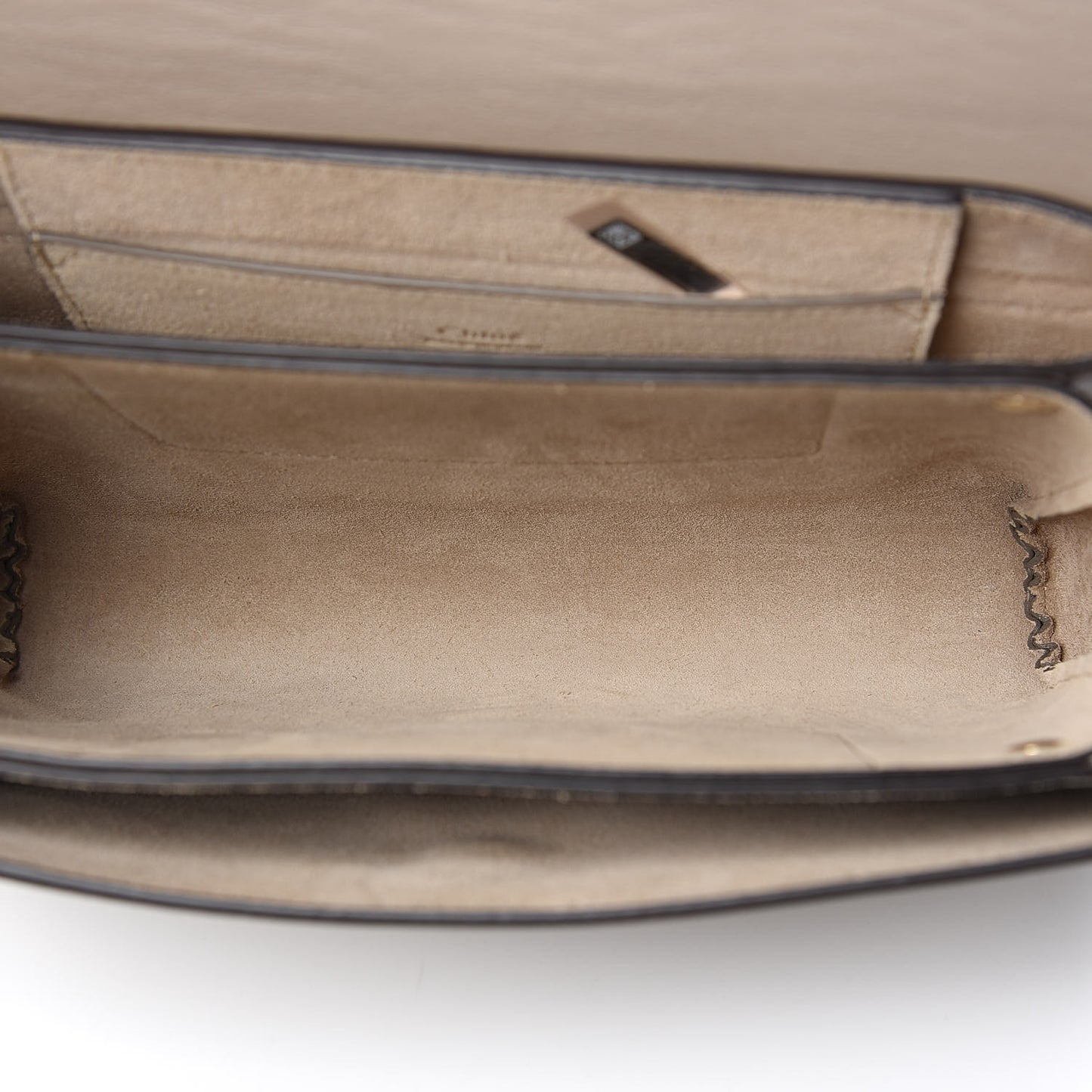 Suede Calfskin Small Faye Shoulder Bag Motty Grey