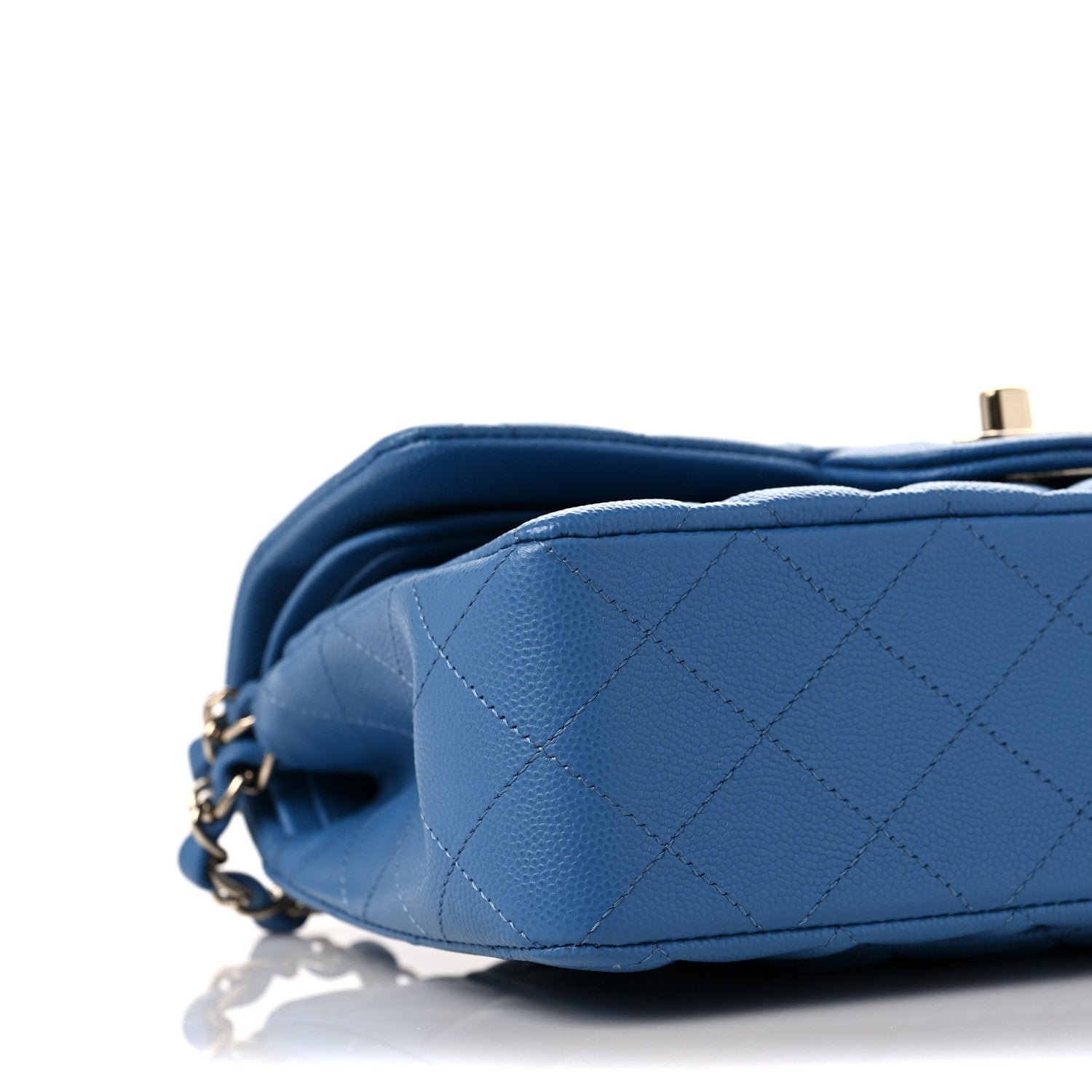 Chanel Caviar Quilted Small Double Flap Blue 7 of 9