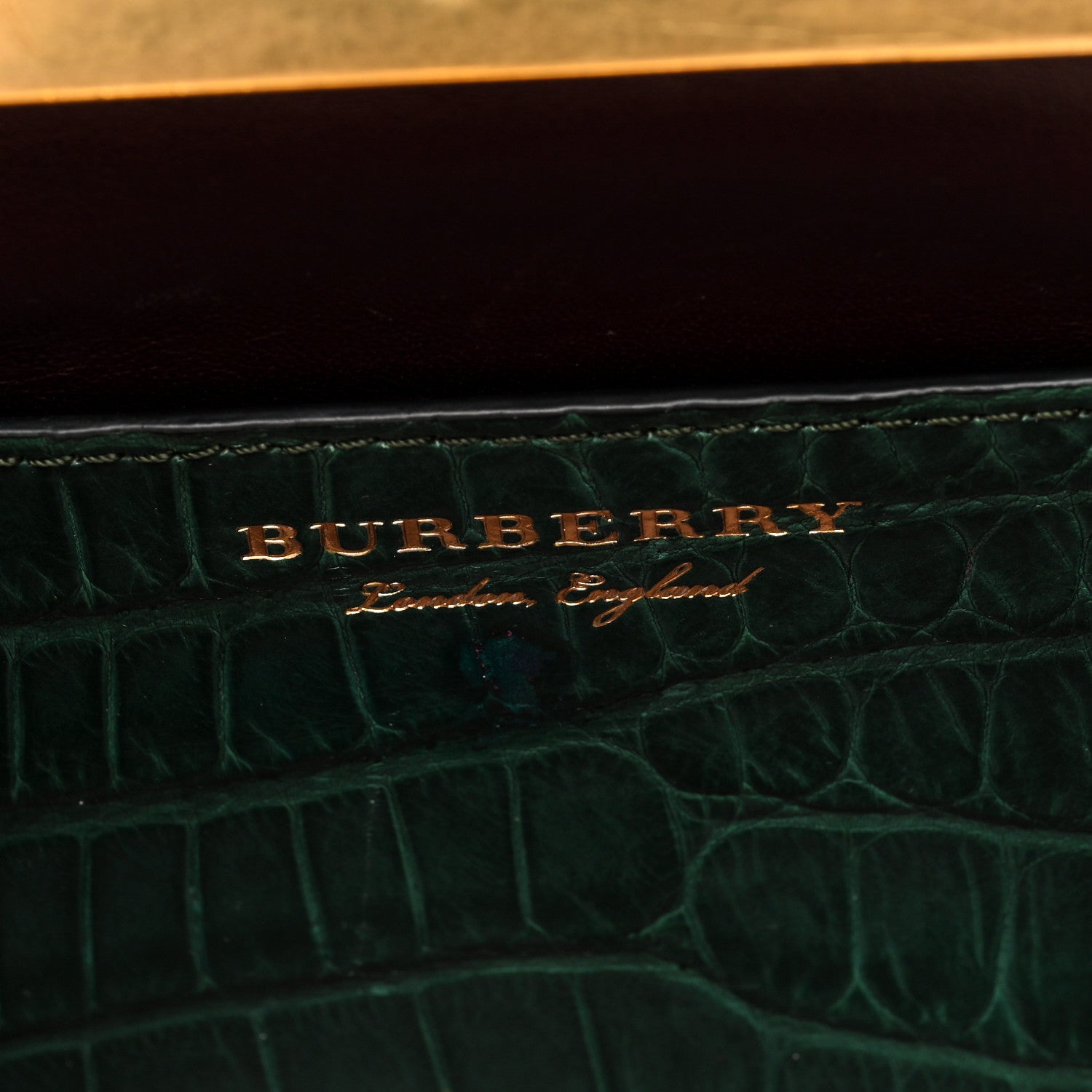 Burberry Alligator Small Frame Bag Dark Green 6 of 9