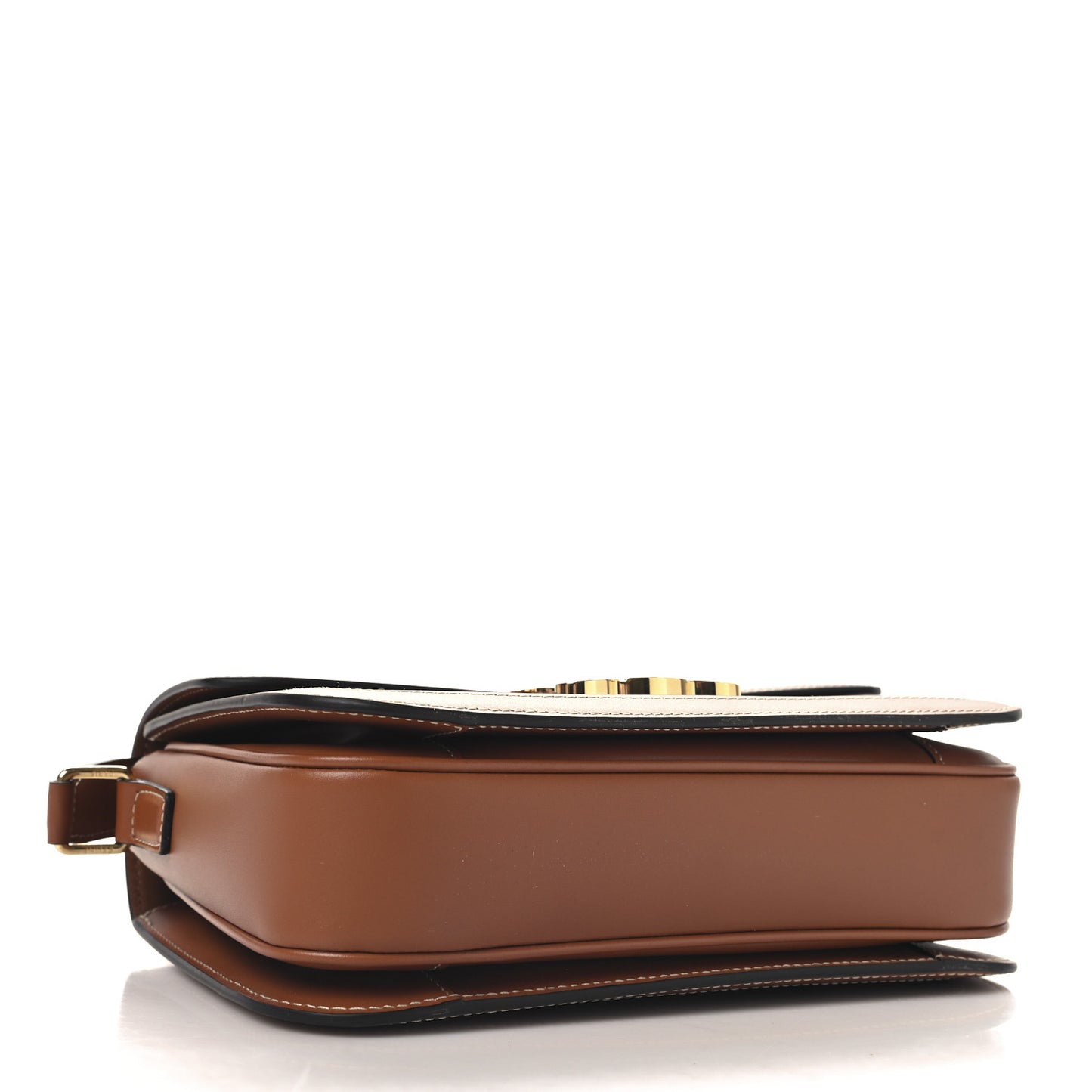 Triomphe Canvas Calfskin Medium Triomphe Bag Tan