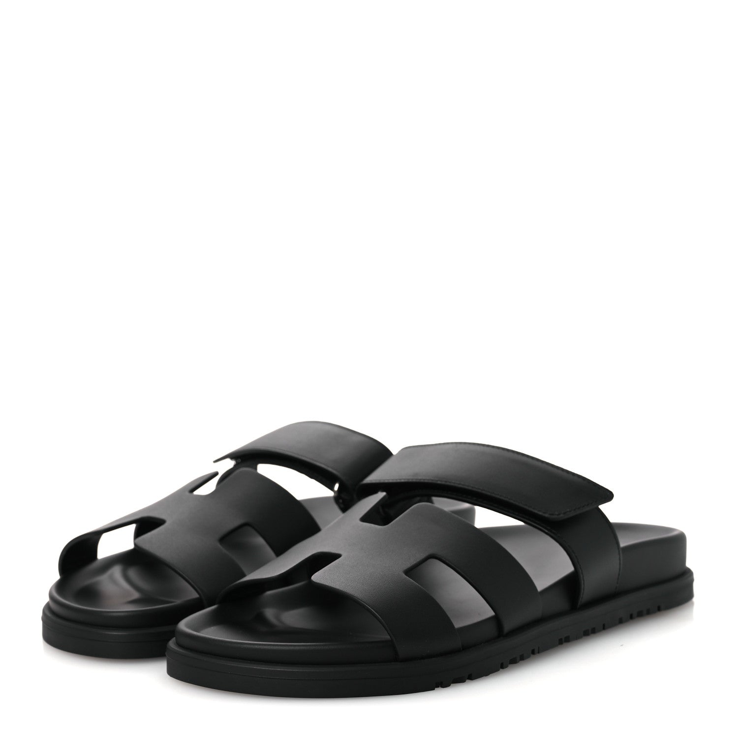 Hermes Calfskin Womens Chypre Sandals 38 Black 4 of 11