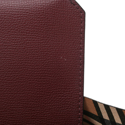 Burberry Calfskin Crest Embossed Large Tote Burgundy 7 of 8