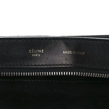 Celine Elephant Calfskin Medium Tri-Color Trapeze Black Beige 6 of 13