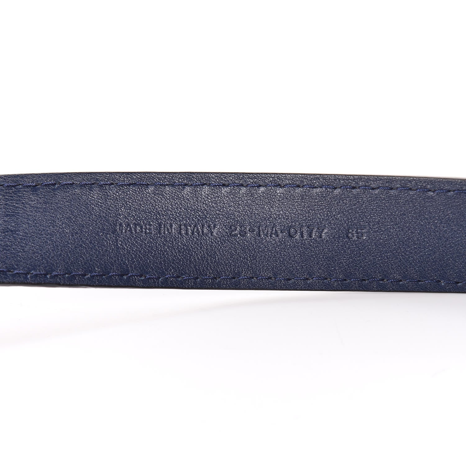 Christian Dior Calfskin D Fence Belt 85 Navy 4 of 10