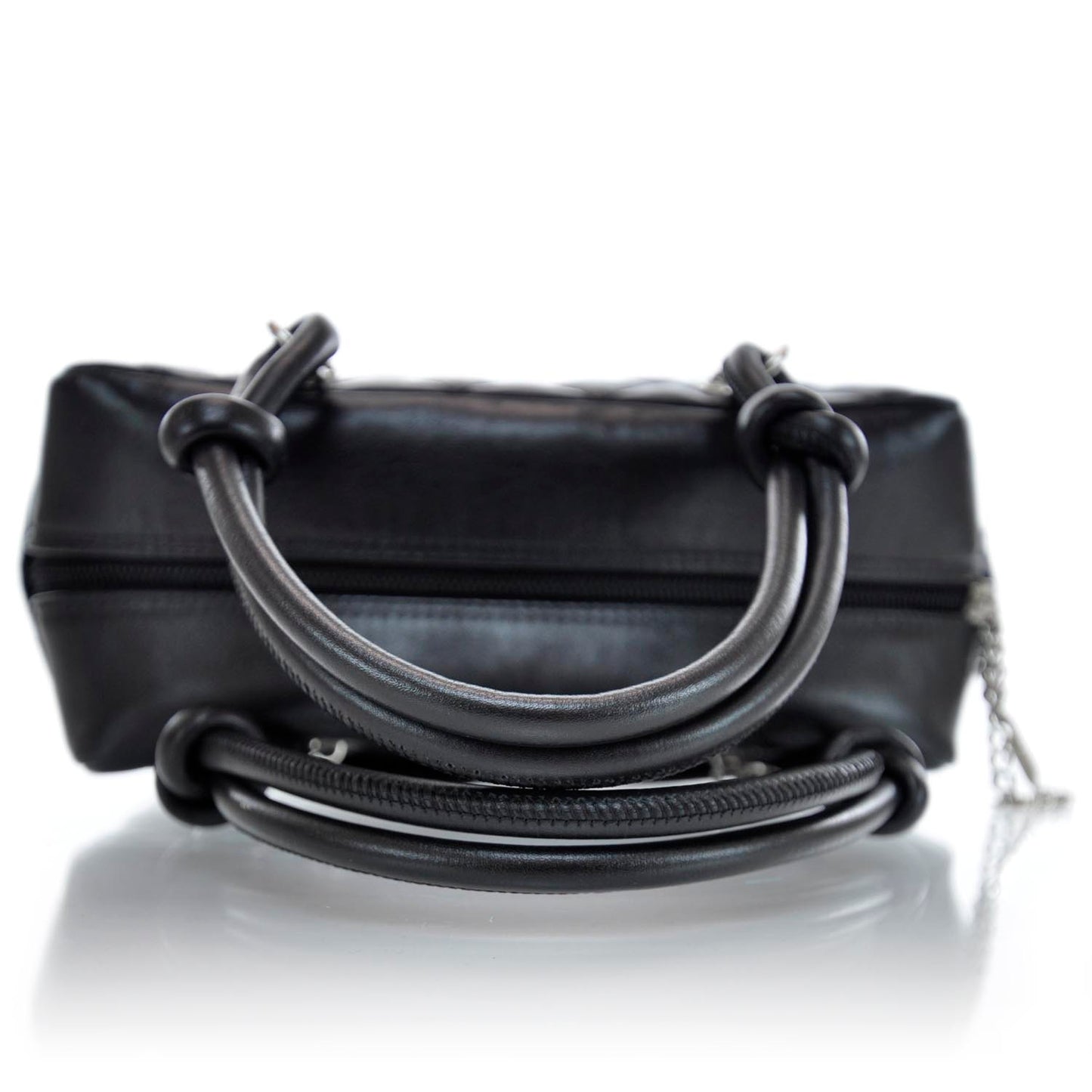 Calfskin Quilted Small Cambon Bowler Black