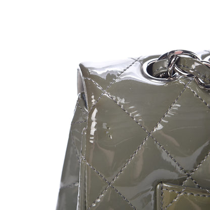 Chanel Patent Quilted Jumbo Single Flap Green 12 of 13