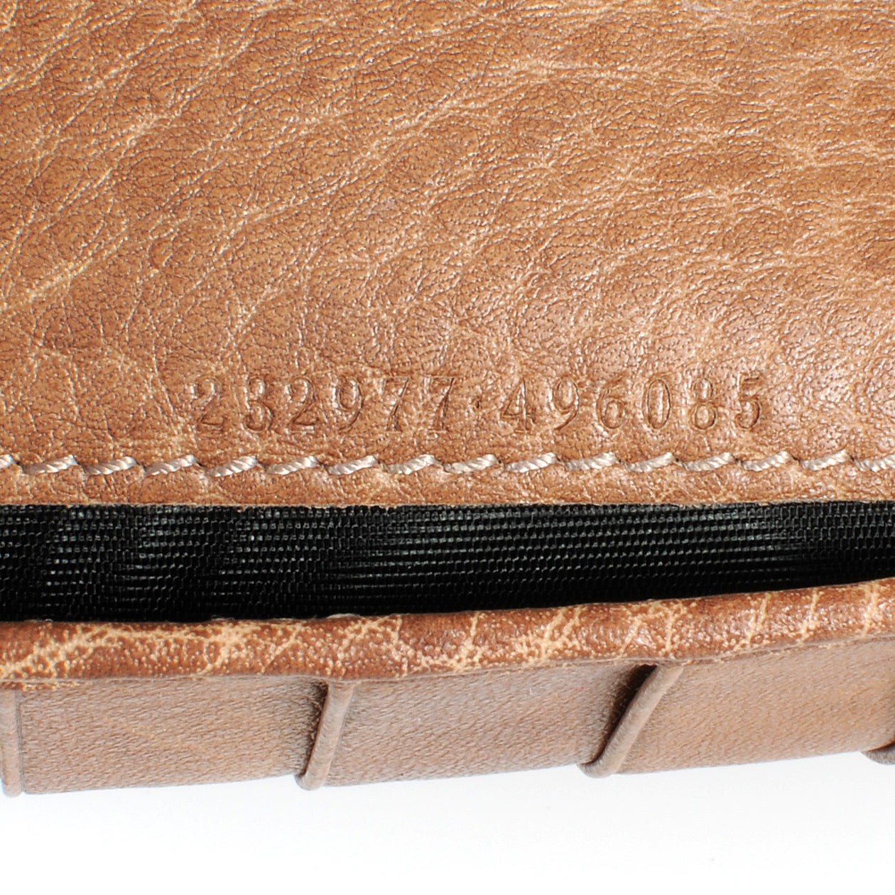 Guccissima Bamboo Tassel Zip Around Wallet Light Brown