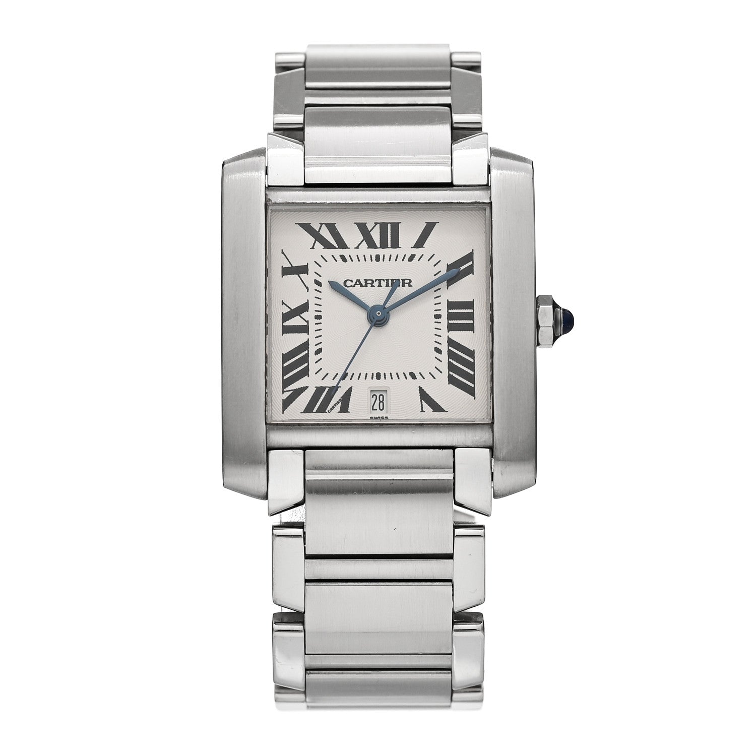 Cartier Stainless Steel 28mm Tank Francaise Automatic Watch 1 of 4