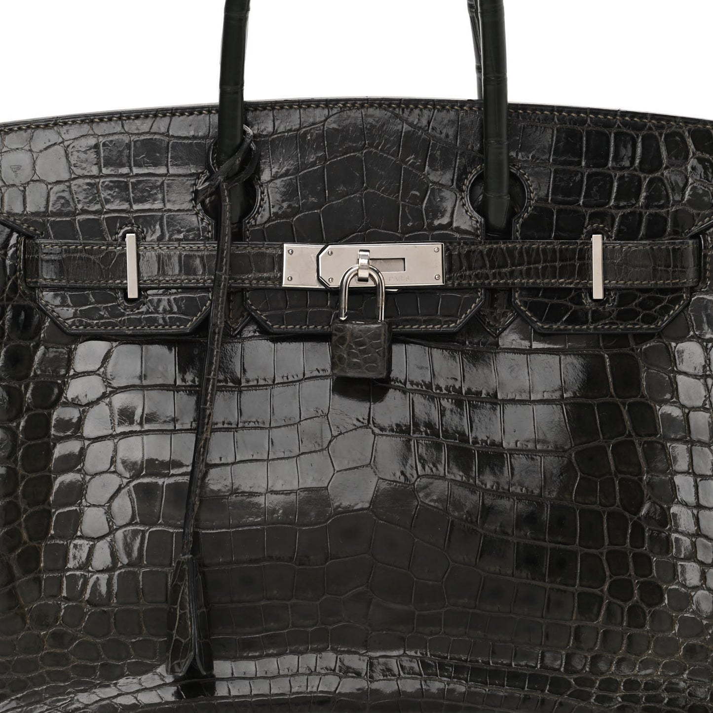 Shiny Niloticus Crocodile Birkin 30 Graphite