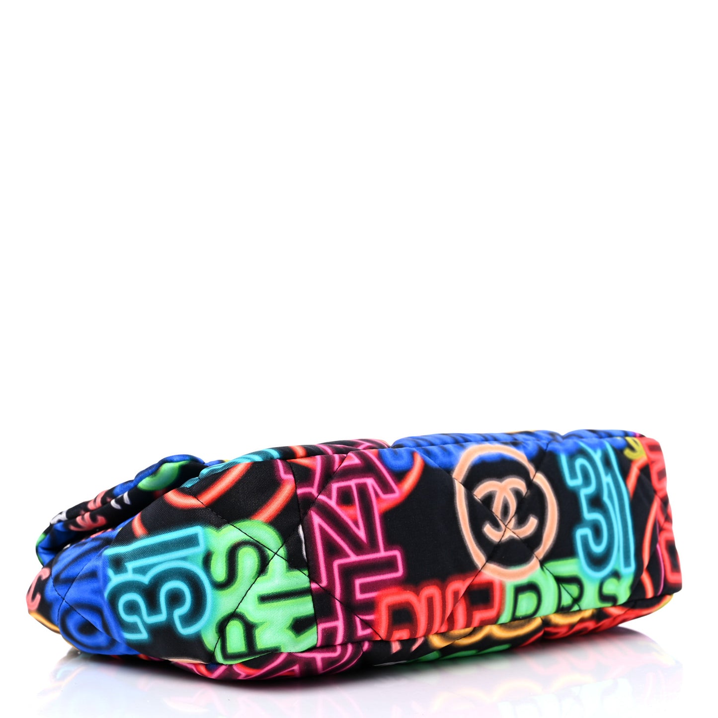 Fabric Printed Medium Chanel 19 Flap Black Multicolor