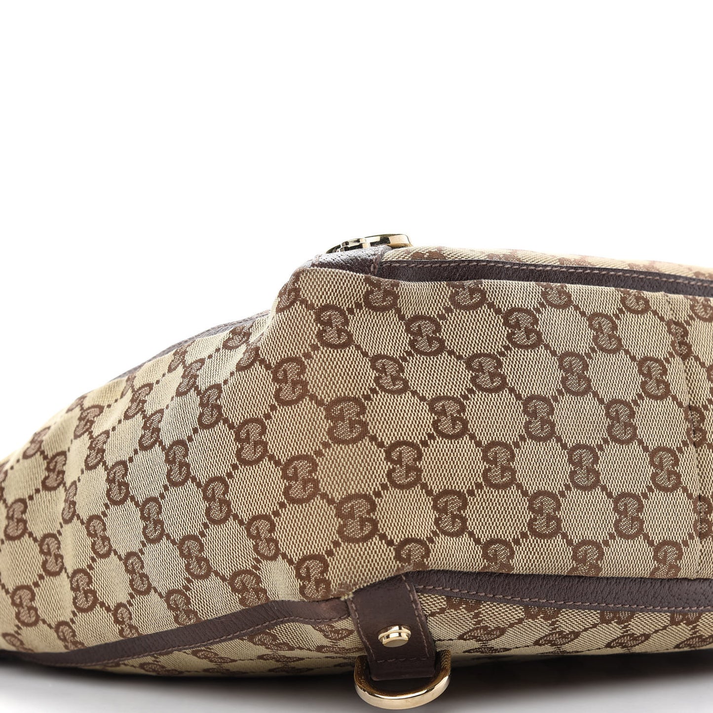 Monogram Small Gold D Ring Tote Brown