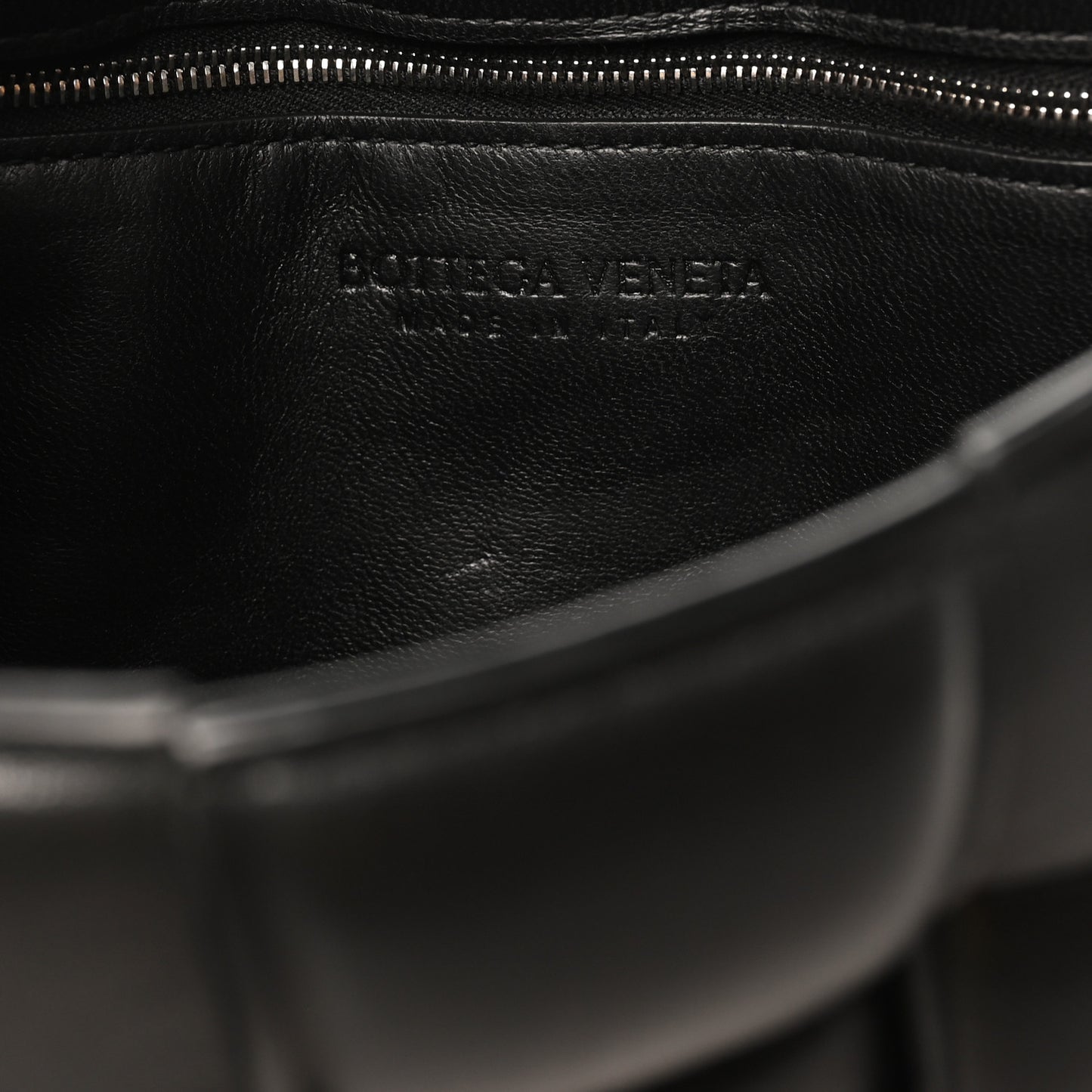 Paper Calfskin Maxi Intreccio Padded Cassette Crossbody Bag Black