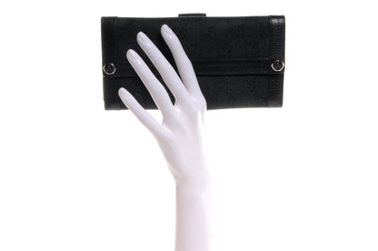 Gucci Monogram Continental Charmy Wallet Black 2 of 7
