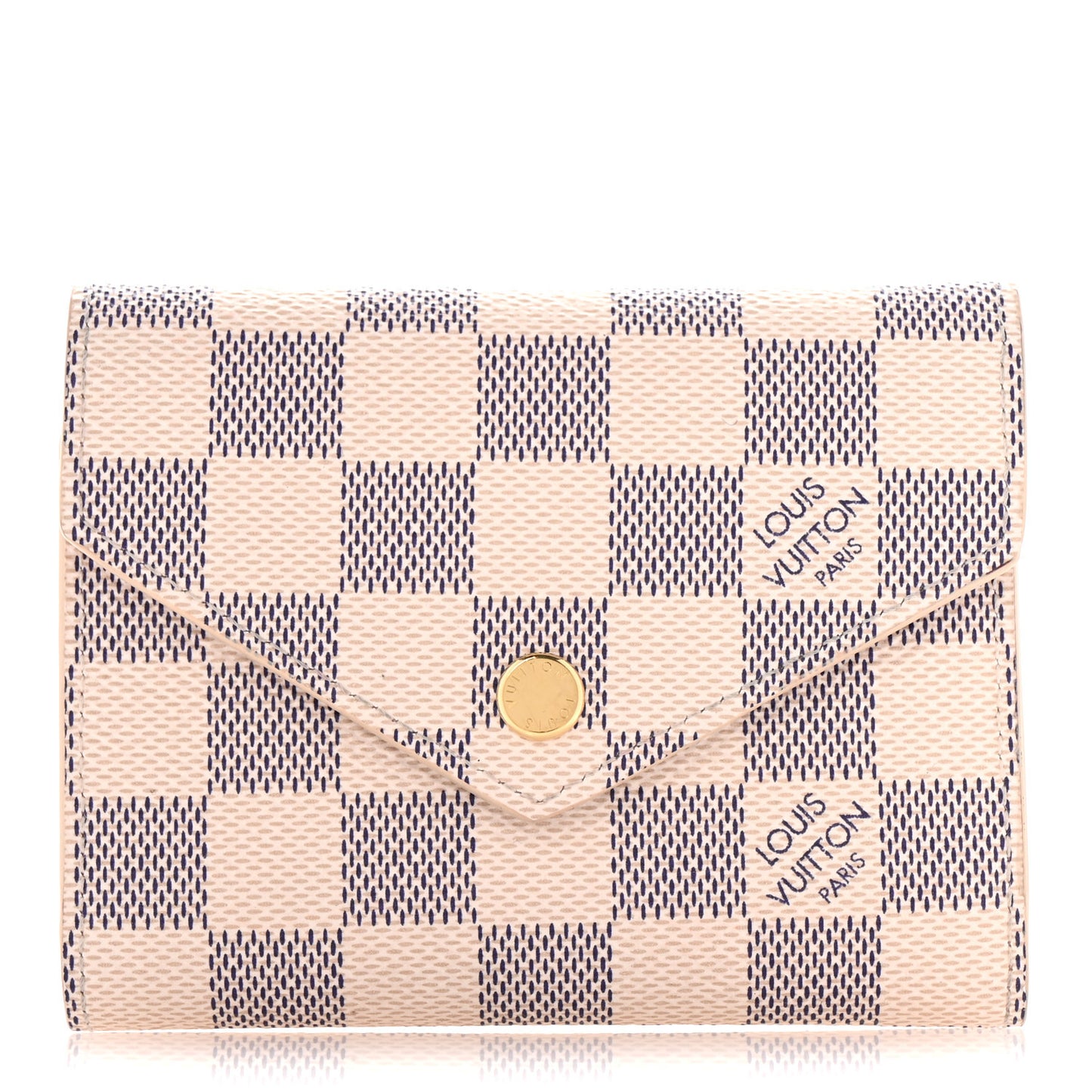 Damier Azur Victorine Wallet Rose Ballerine