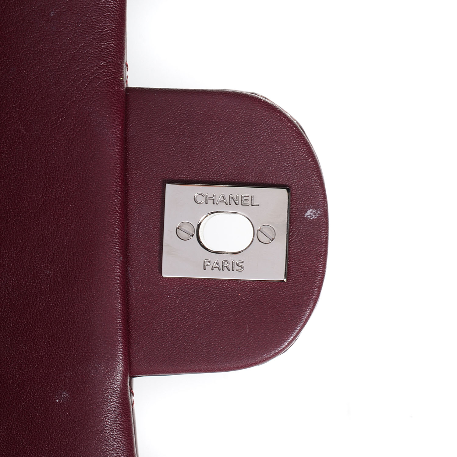 Chanel Striated Patent Quilted Mini Rectangular Flap Burgundy 9 of 10