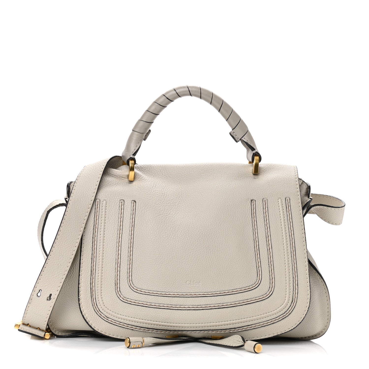 Chloe Calfskin Medium Marcie Satchel Cream 1 of 8