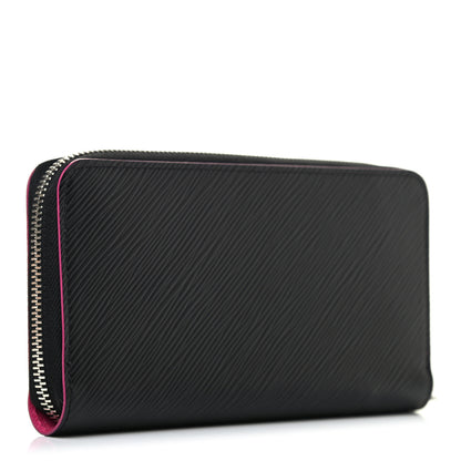Louis Vuitton Epi Zippy Wallet Black Hot Pink 3 of 7