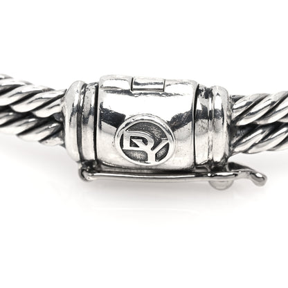 David Yurman Sterling Silver Pave Black Diamond Mini Loop Labyrinth Bracelet 4 of 5