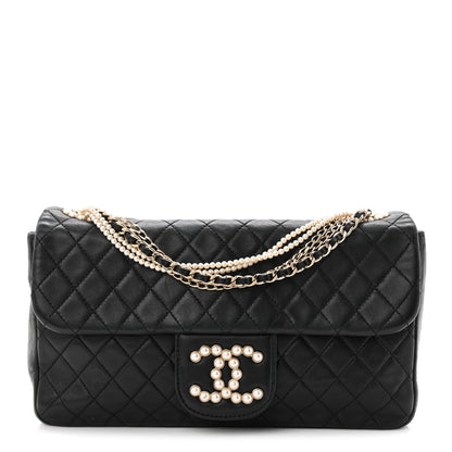 Chanel Lambskin Medium Westminster Pearl Flap Black 1 of 11
