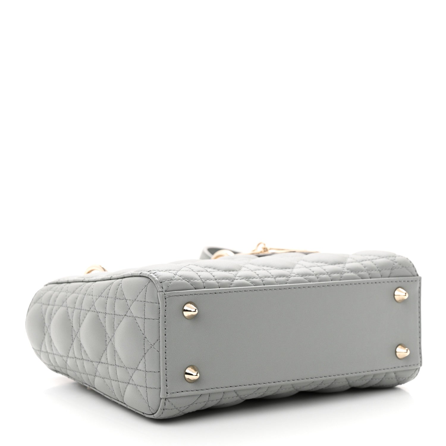 Christian Dior Lambskin Cannage Small My ABCDior Lady Dior Grey 4 of 11
