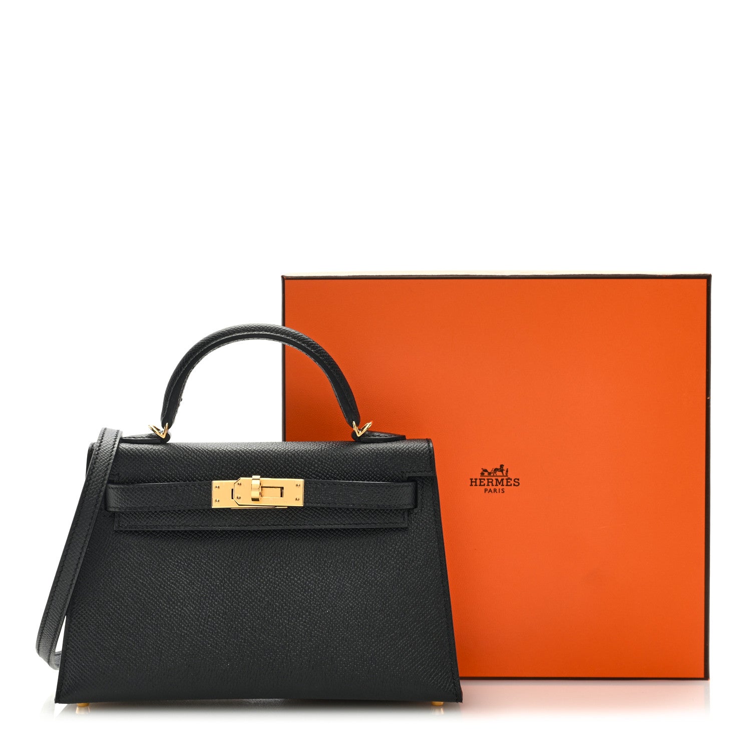 Hermes Epsom Mini Kelly Sellier 20 Black 3 of 10
