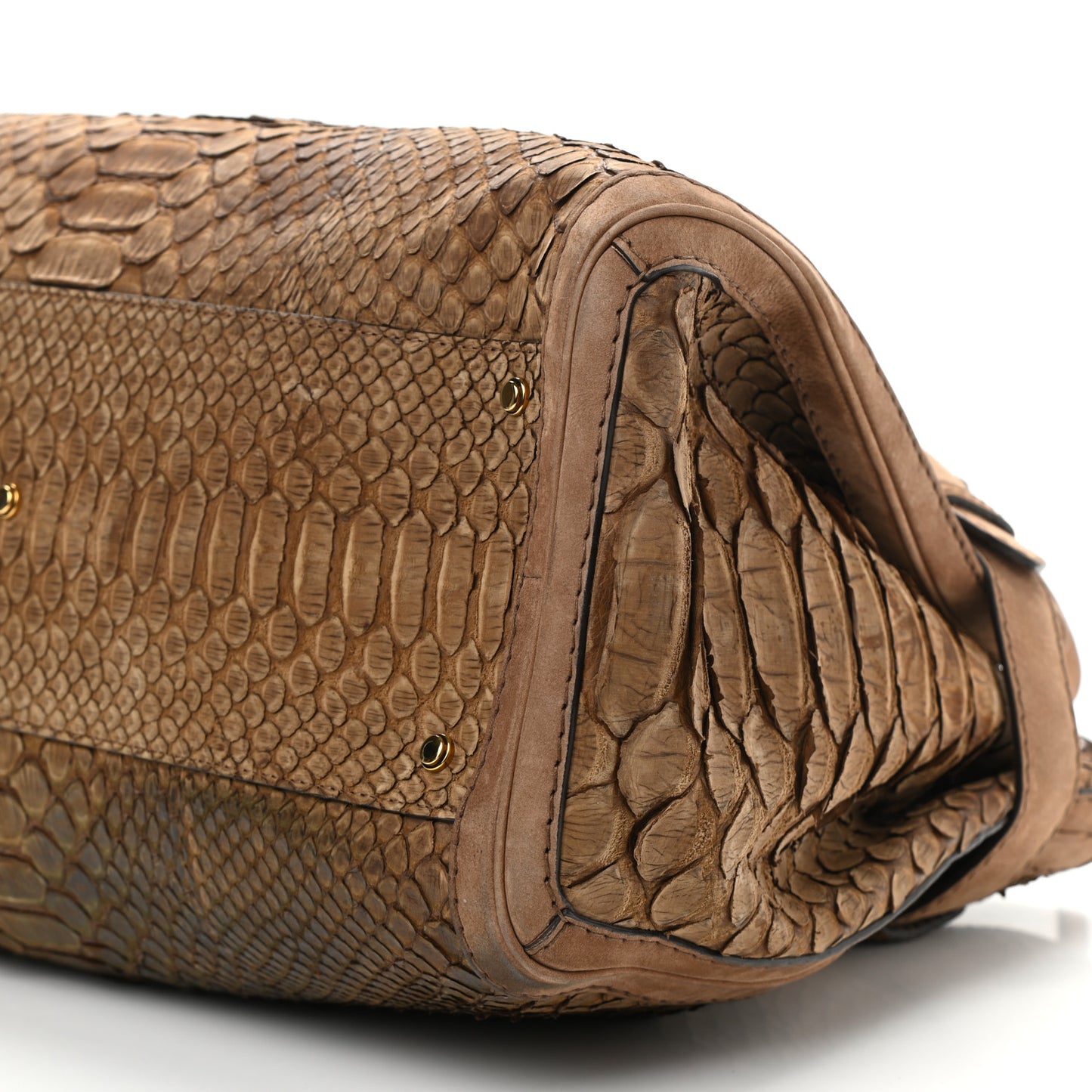 Python Large GG Running Tote Brown