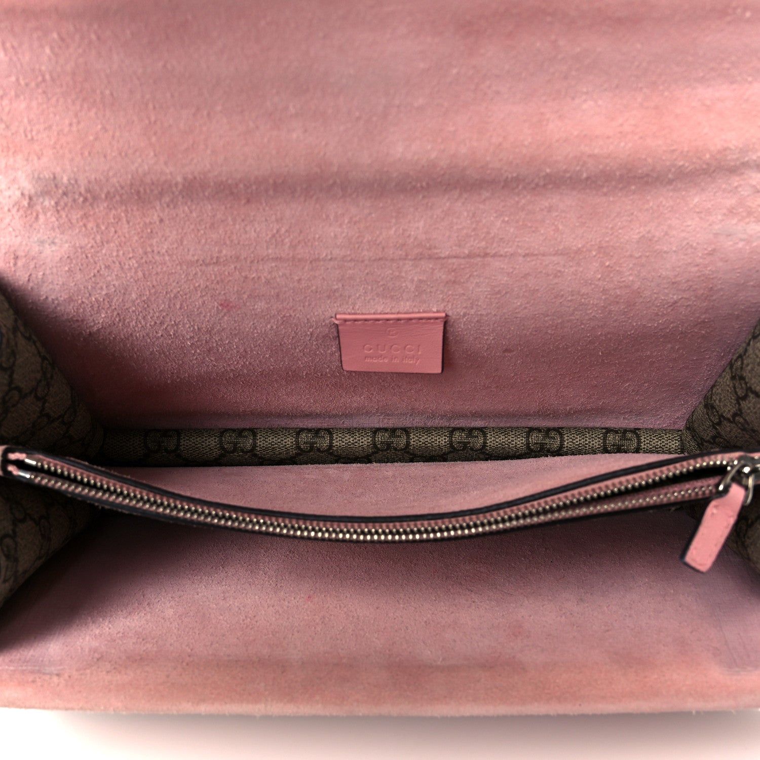 Gucci GG Supreme Monogram Suede Crystal Small Dionysus Shoulder Bag Beige Ebony Light Peonia 5 of 10