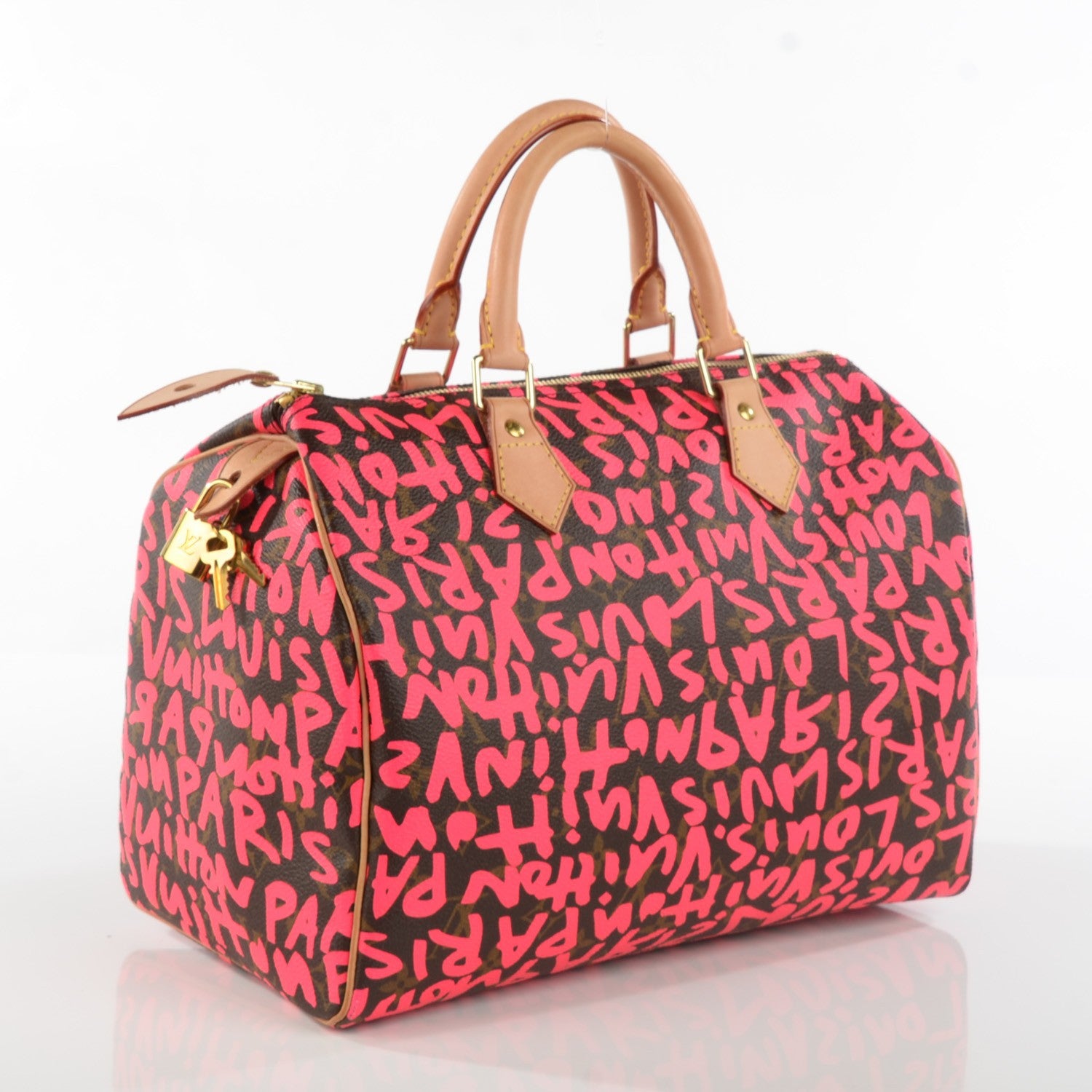 Louis Vuitton Monogram Graffiti Speedy 30 Fuchsia 3 of 7