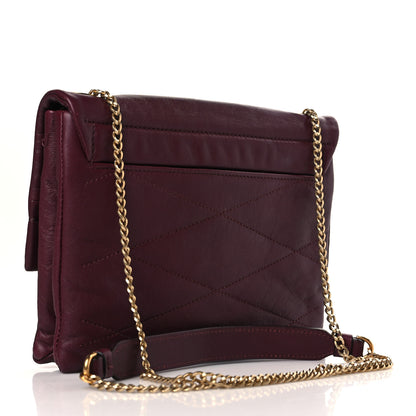Lanvin Lambskin Quilted Mini Sugar Flap Shoulder Bag Burgundy 3 of 11
