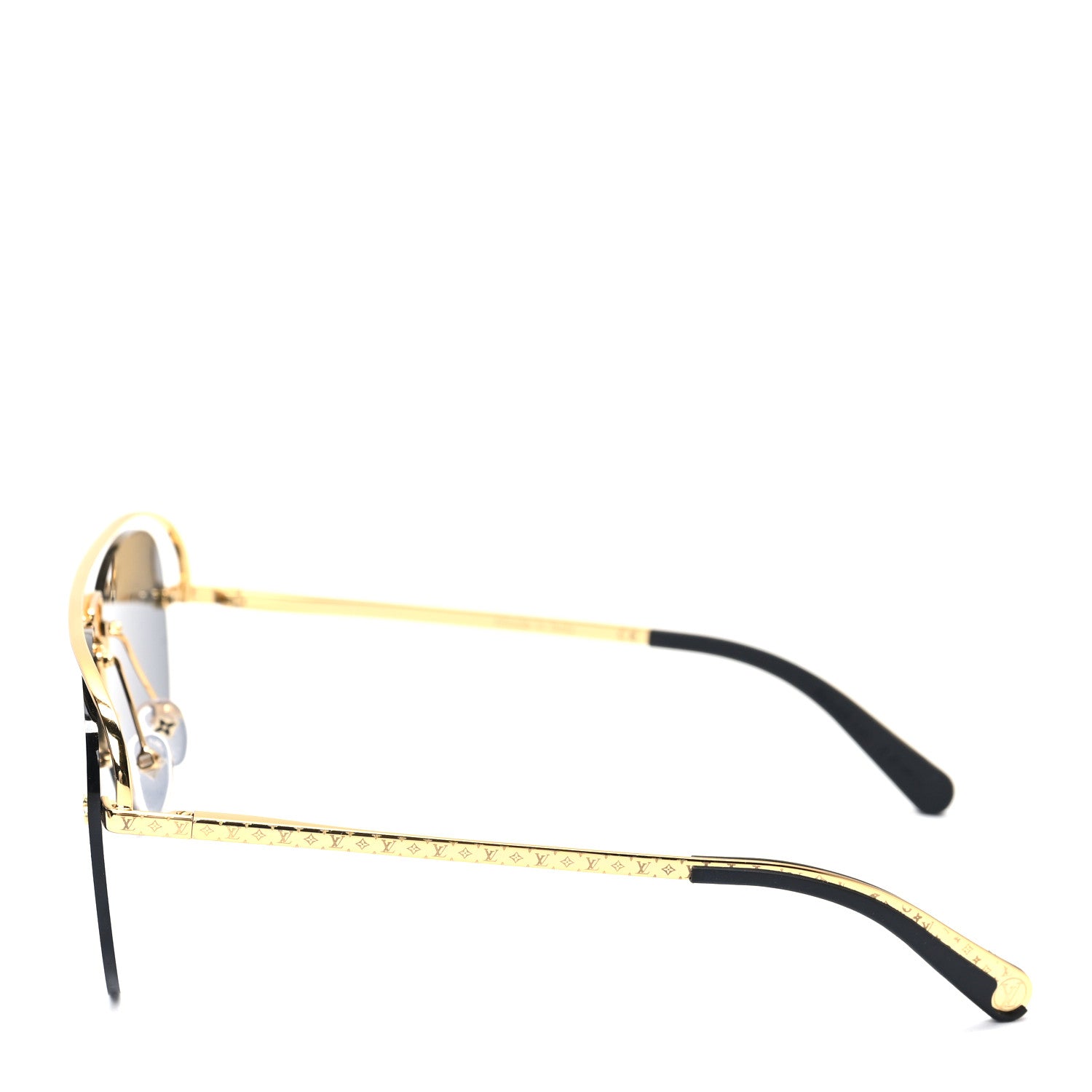 Louis Vuitton Metal Monogram Grease Sunglasses Gold 3 of 6