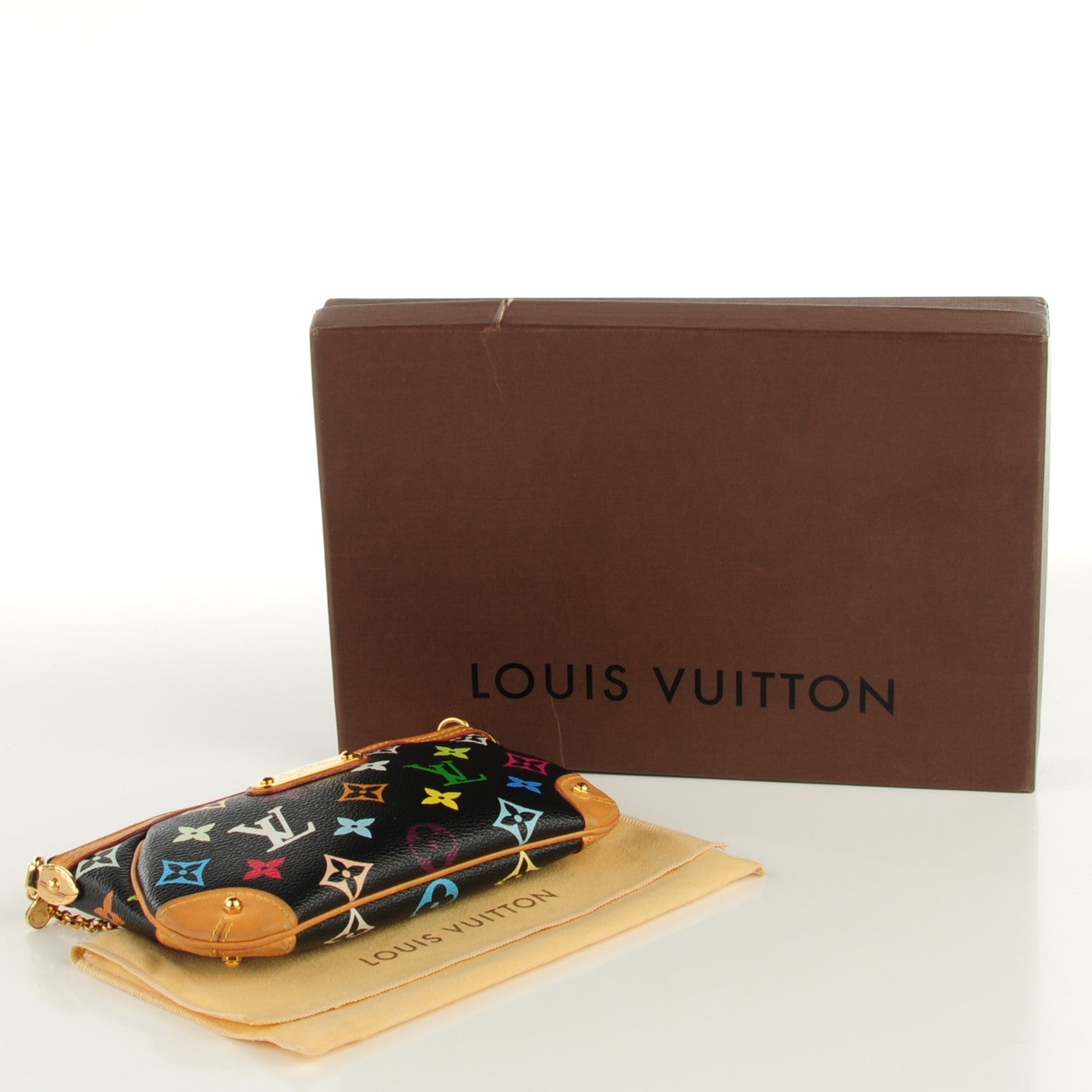 Louis Vuitton Monogram Multicolor Pochette Milla MM Black 4 of 7