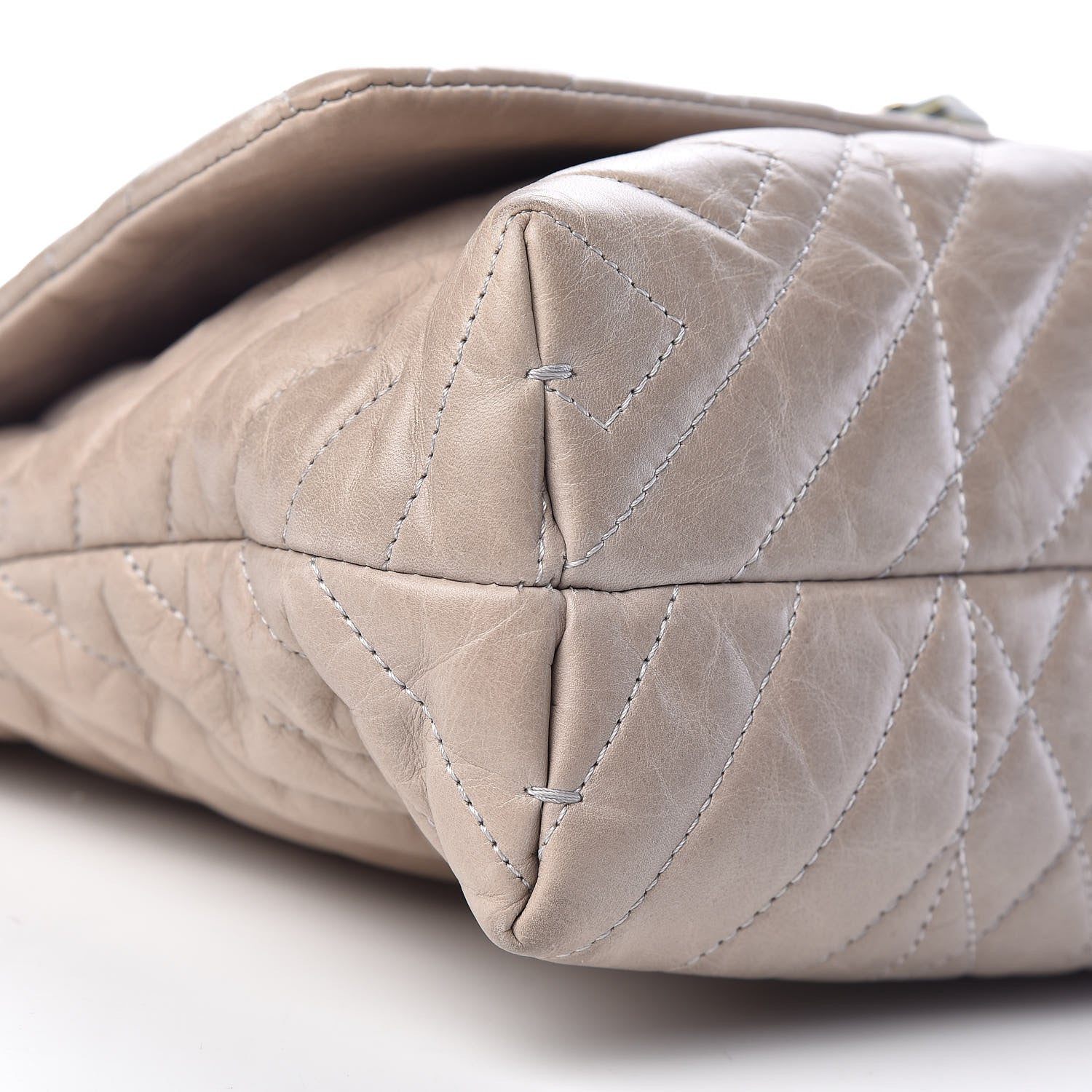 Lanvin Calfskin Quilted Large Happy Shoulder Bag Grey 10 of 12