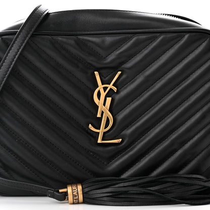 Saint Laurent Calfskin Matelasse Monogram Lou Camera Bag Black 8 of 14