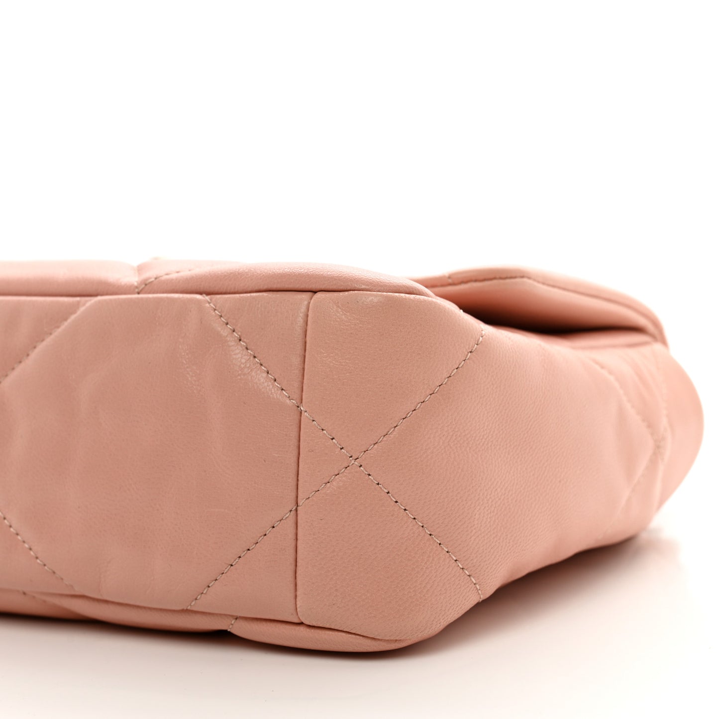 Goatskin Quilted Medium Chanel 19 Flap Light Pink