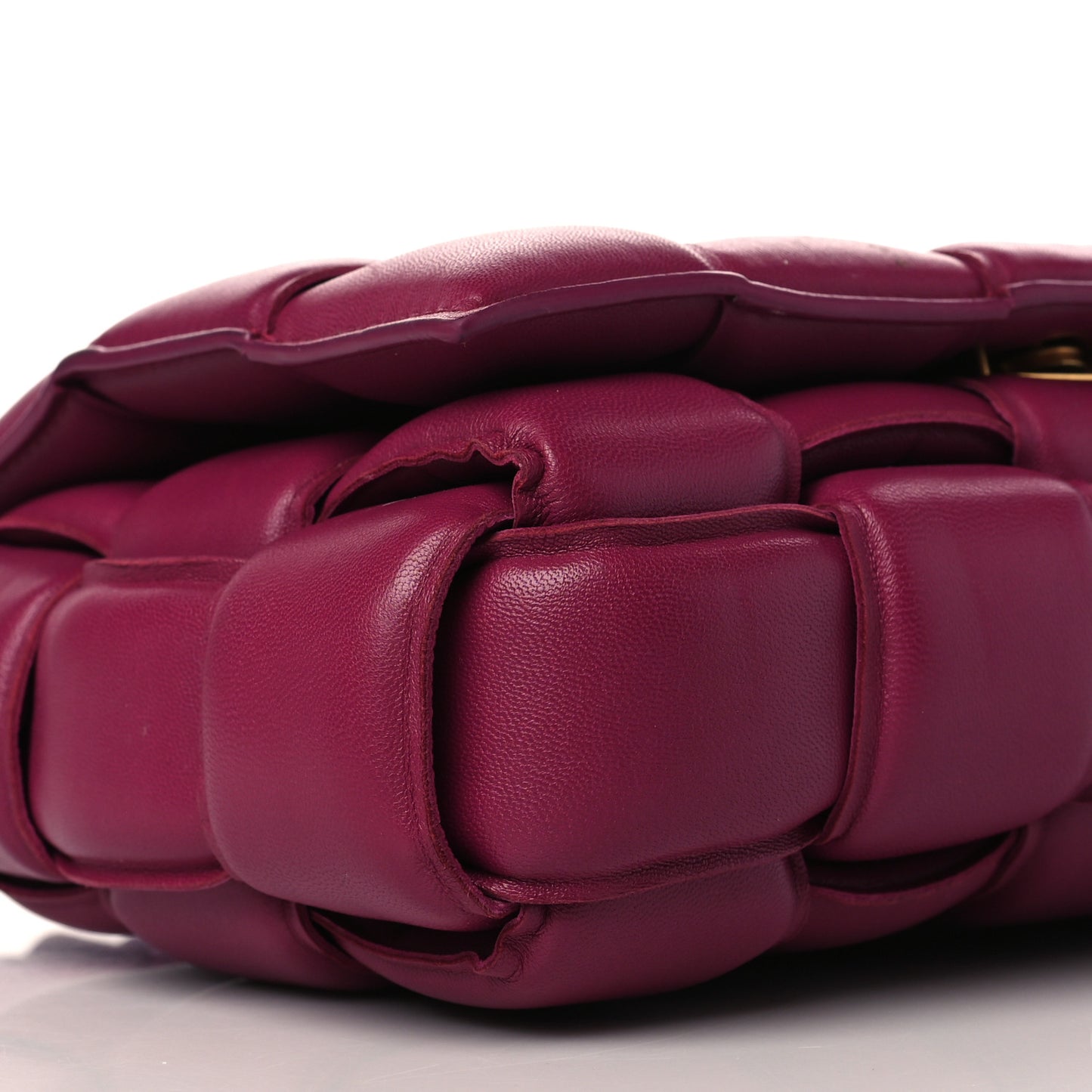 Nappa Maxi Intreccio Padded Cassette Crossbody Bag Cinnabar