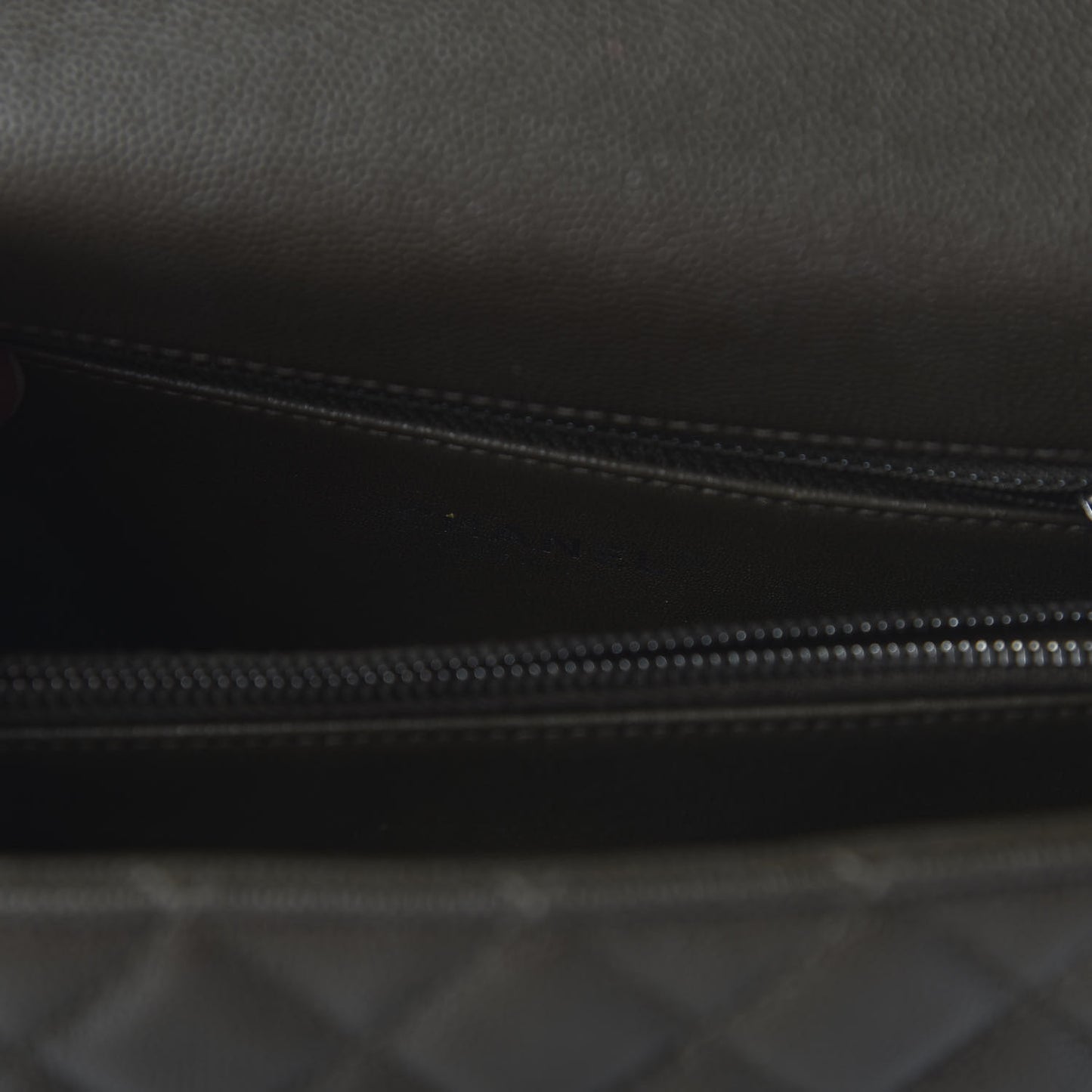 Caviar Lizard Quilted Small Coco Handle Flap Dark Grey