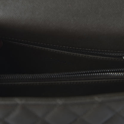 Chanel Caviar Lizard Quilted Small Coco Handle Flap Dark Grey 8 of 11