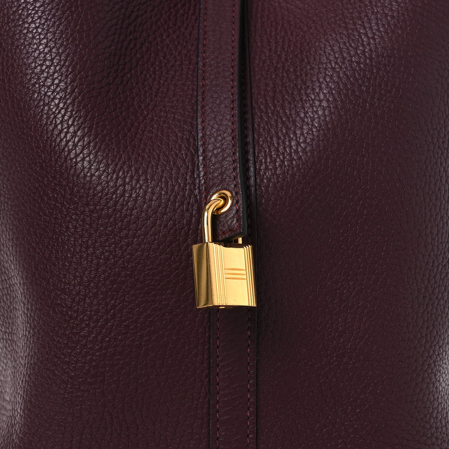 Hermes Taurillon Clemence Swift Eclat Picotin Lock 22 MM Prune Orange Poppy 8 of 10