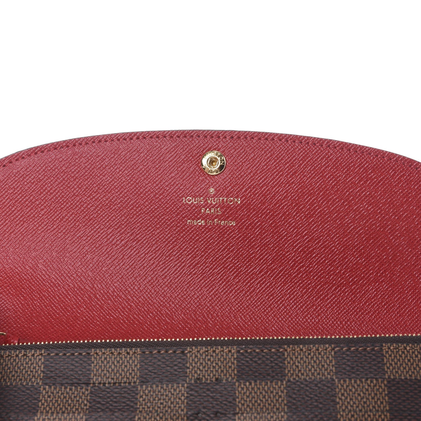 Damier Ebene Emilie Wallet Red