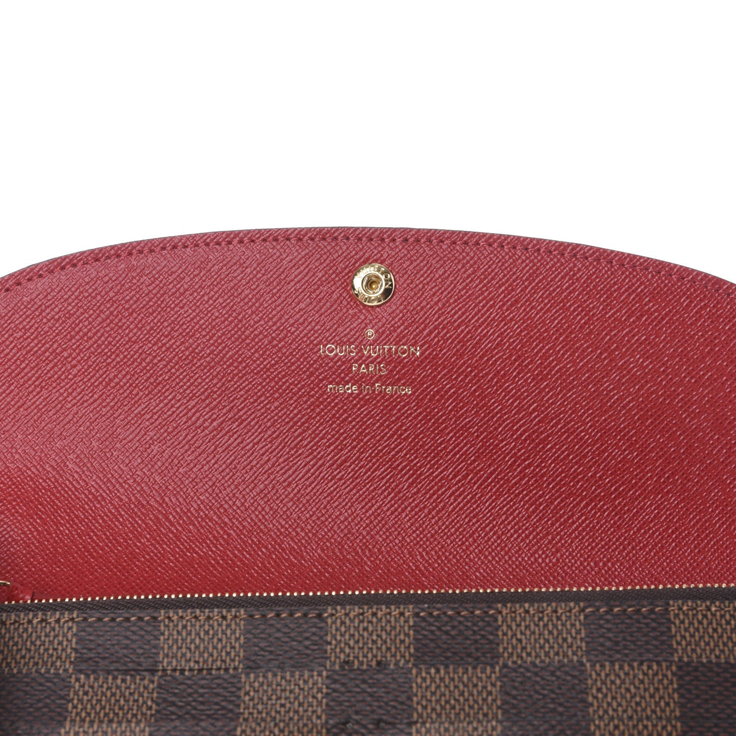 Louis Vuitton Damier Ebene Emilie Wallet Red 7 of 7