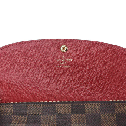 Louis Vuitton Damier Ebene Emilie Wallet Red 7 of 7