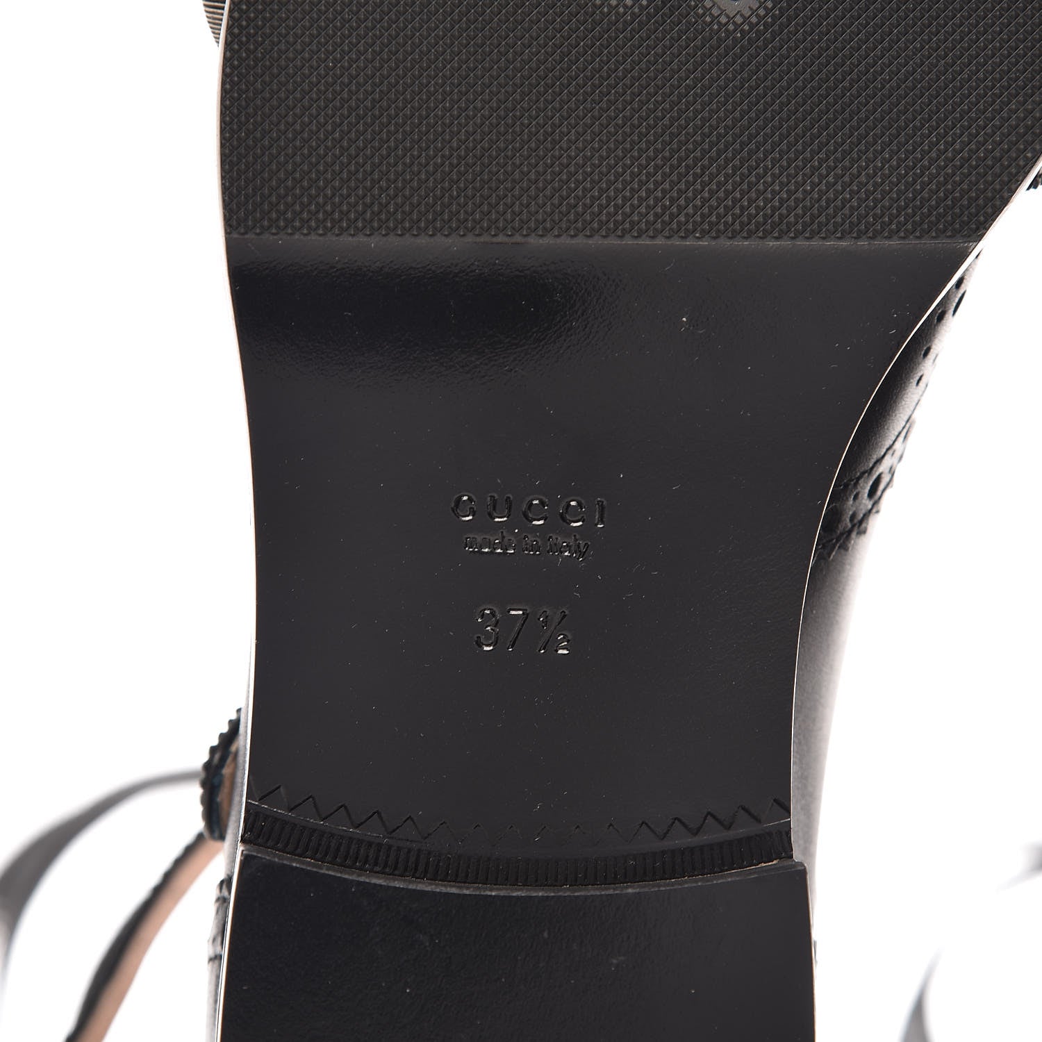 Gucci Calfskin Queercore Brogue Knee High Boots 37.5 Black 7 of 13