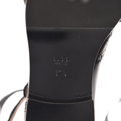 Gucci Calfskin Queercore Brogue Knee High Boots 37.5 Black 7 of 13