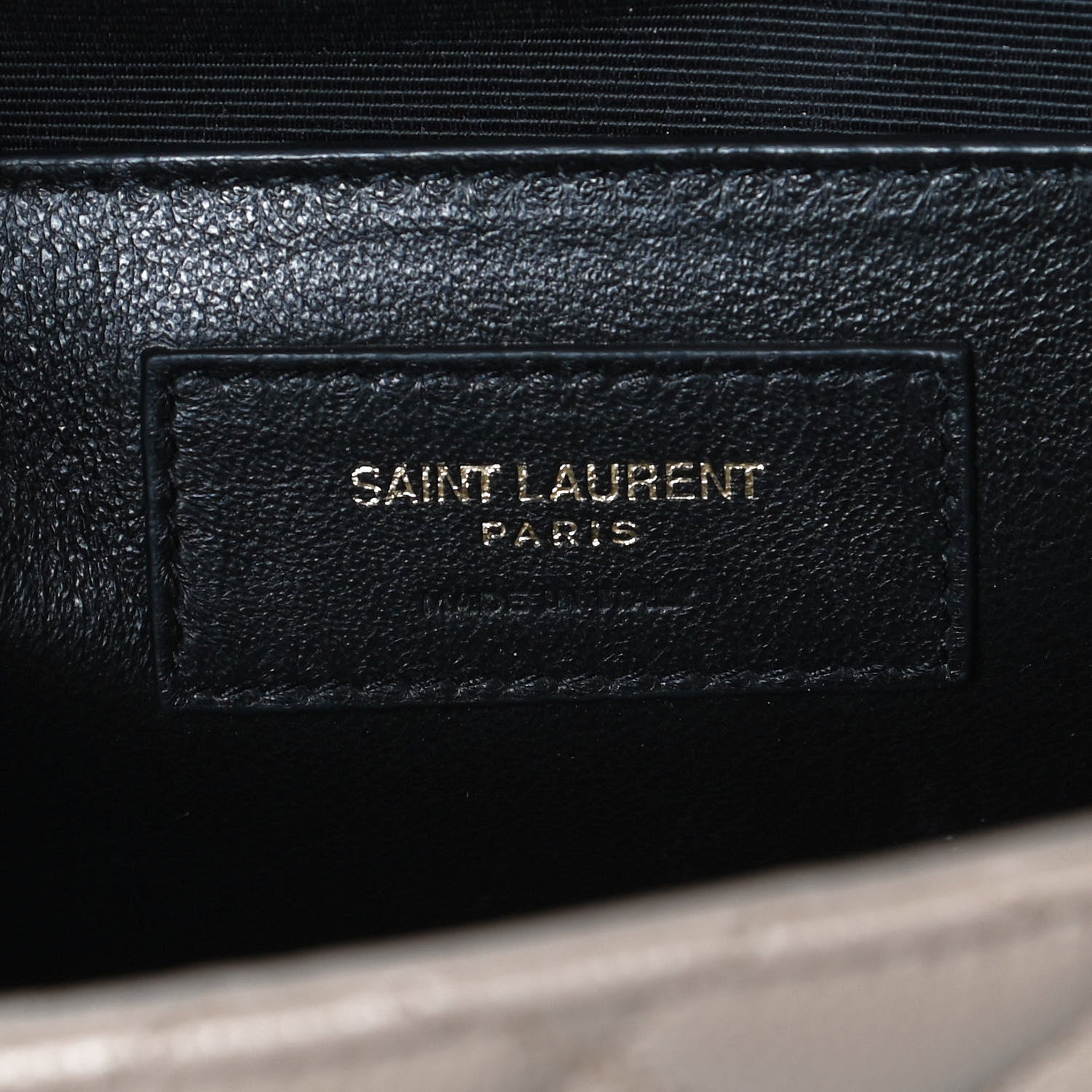 Saint Laurent Grain De Poudre Textured Mixed Matelasse Medium Triquilt Monogram Satchel Dark Beige 7 of 11