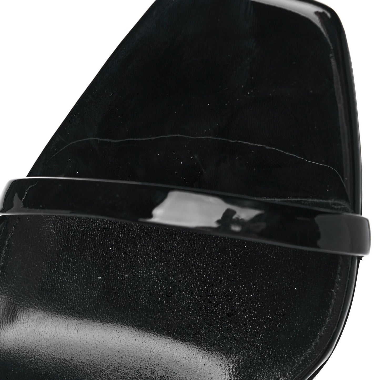 Patent Calfskin Opyum Sandals 38 Black